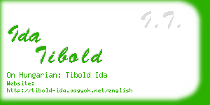 ida tibold business card